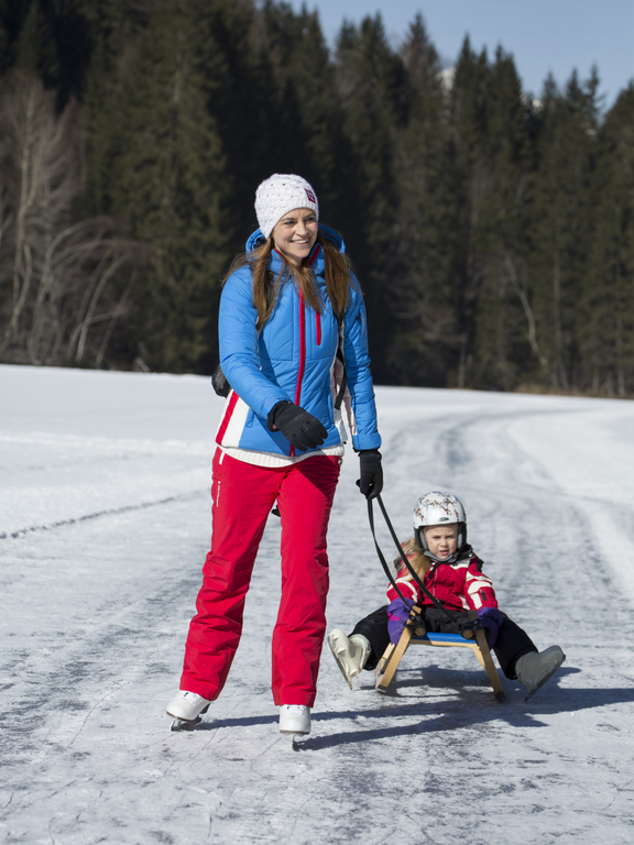 Eislaufen Piburger See in Oetz im Ötztal