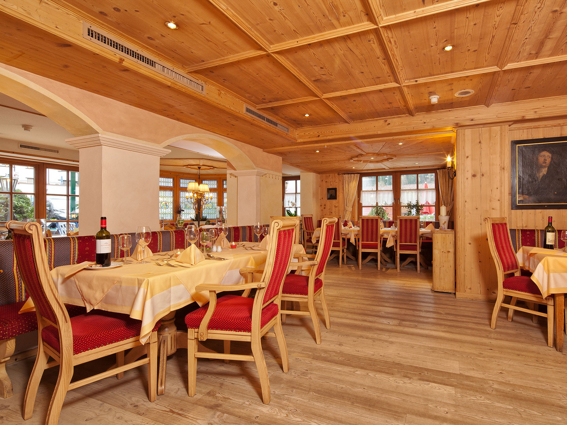 Speisesaal im Posthotel Kassl in Oetz