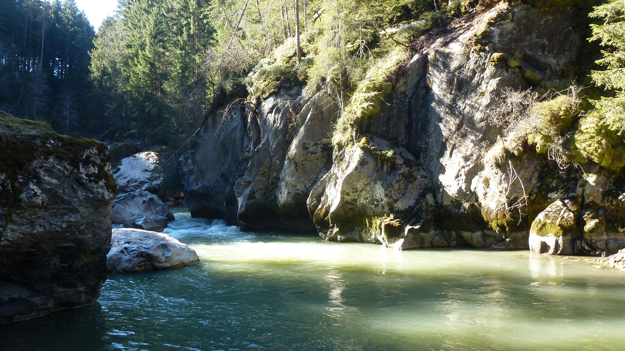 Il torrente "Ötztaler Ache" a Oetz